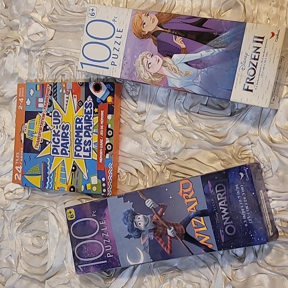 Puzzles / Playing Tile Set -  2 Boxes / 100pc Puzzle
